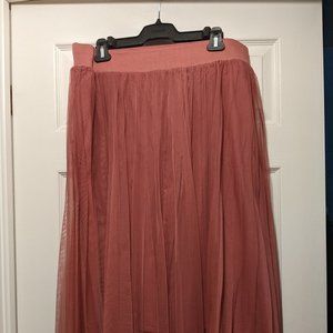 Blush pink net skirt